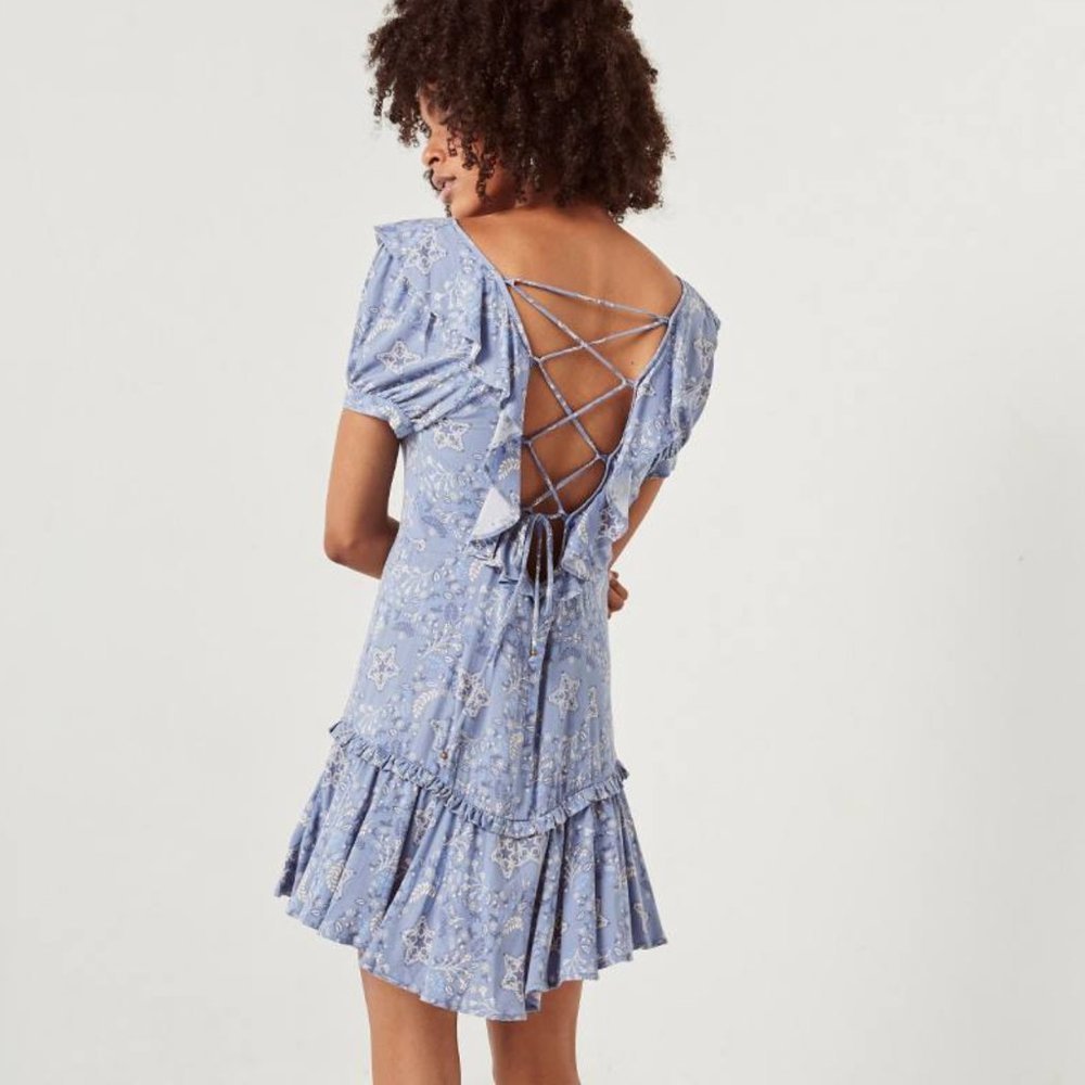 Spell & The Gypsy Celestial Mini Dress in Blue